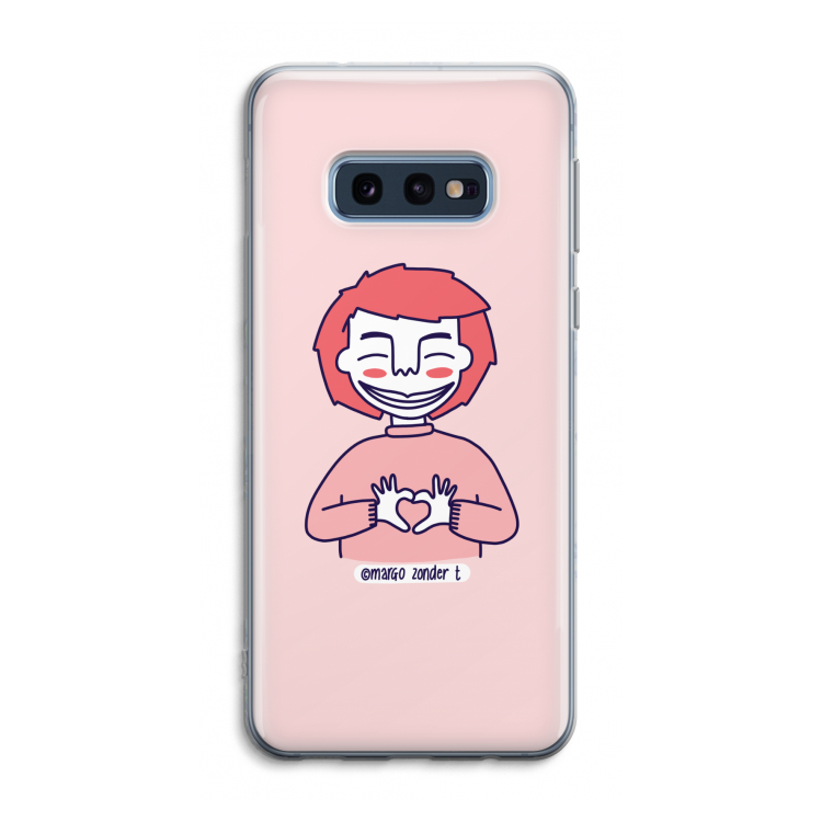 Hartje: Samsung Galaxy S10e Transparant Hoesje