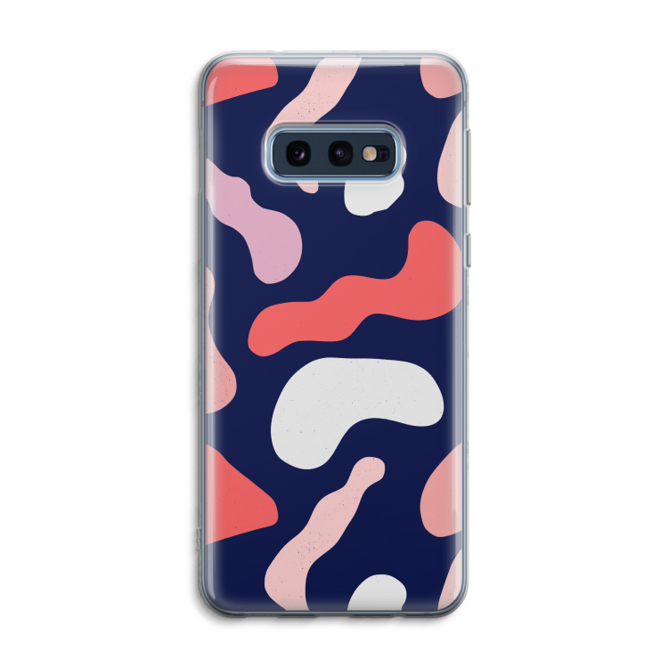 Memphis Shapes Pink: Samsung Galaxy S10e Transparant Hoesje