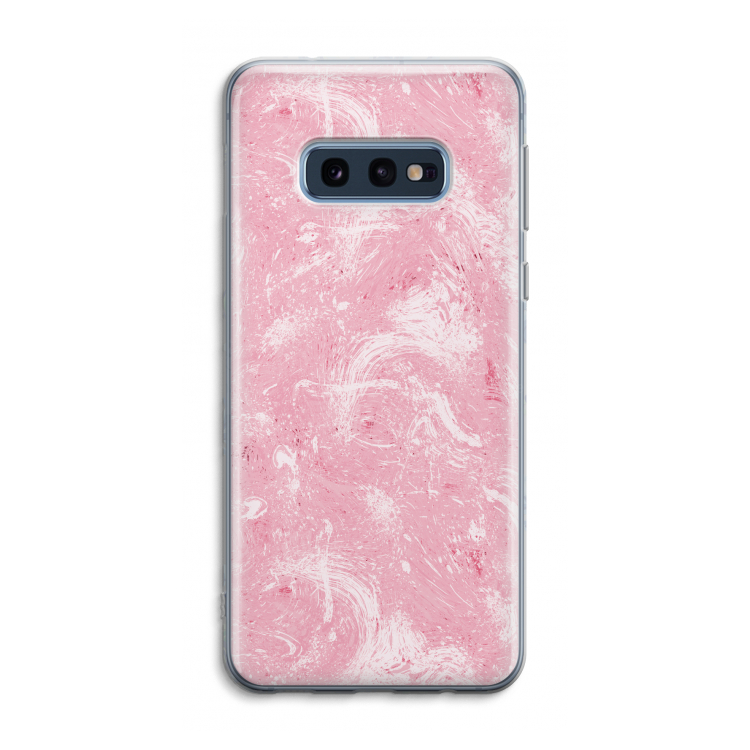 Abstract Painting Pink: Samsung Galaxy S10e Transparant Hoesje
