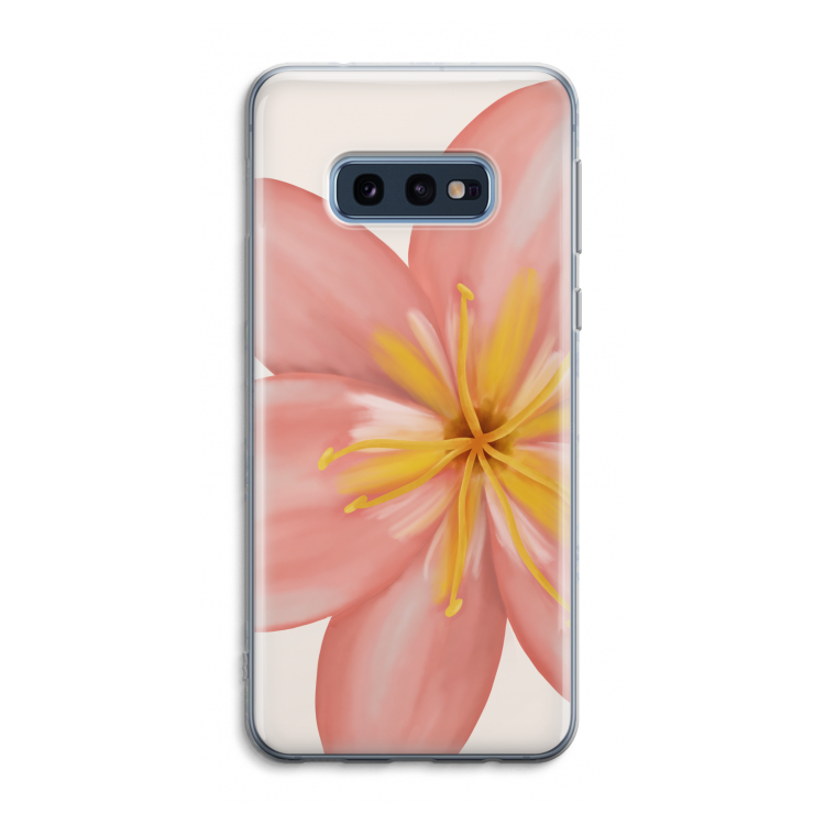Pink Ellila Flower: Samsung Galaxy S10e Transparant Hoesje