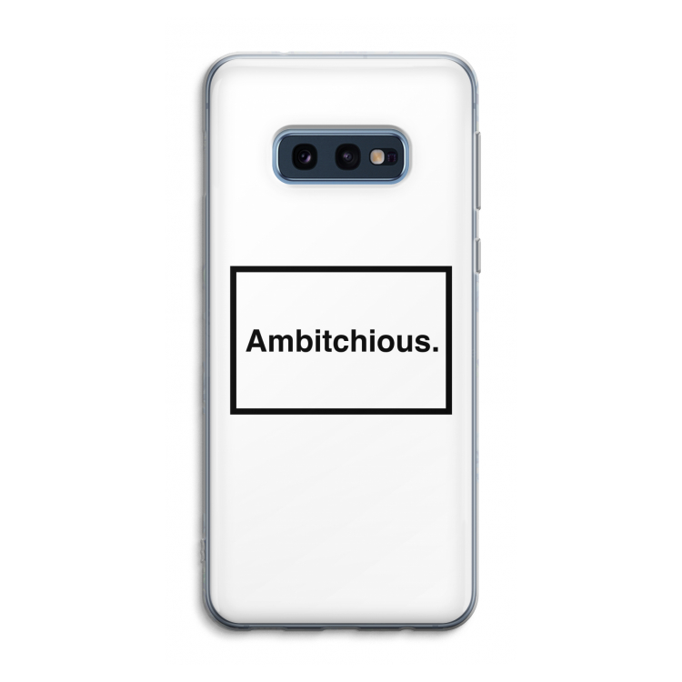 Ambitchious: Samsung Galaxy S10e Transparant Hoesje
