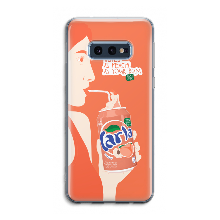 Peach please!: Samsung Galaxy S10e Transparant Hoesje