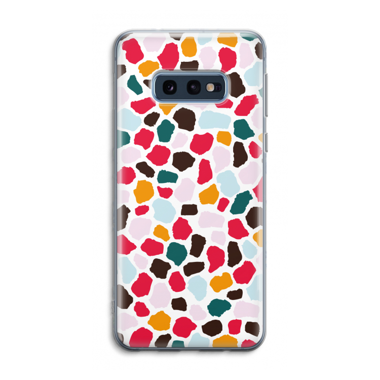 Colored Giraffe: Samsung Galaxy S10e Transparant Hoesje
