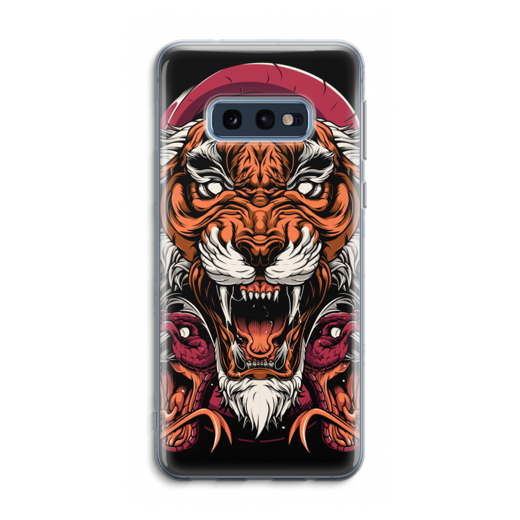 Tiger and Rattlesnakes: Samsung Galaxy S10e Transparant Hoesje