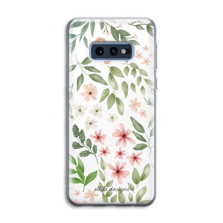 Botanical sweet flower heaven: Samsung Galaxy S10e Transparant Hoesje