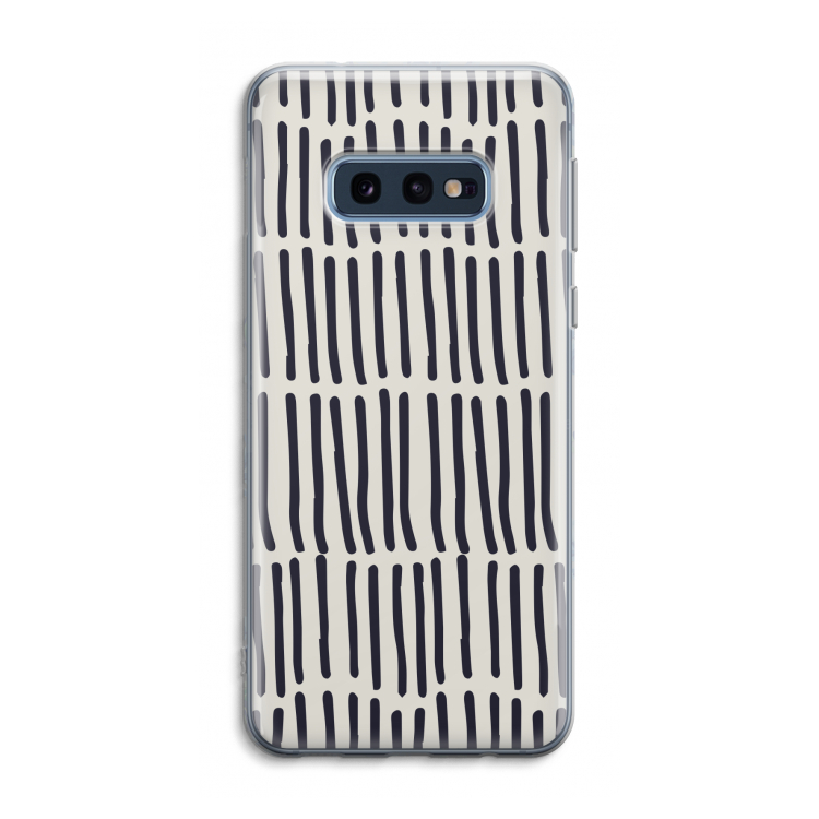 Moroccan stripes: Samsung Galaxy S10e Transparant Hoesje