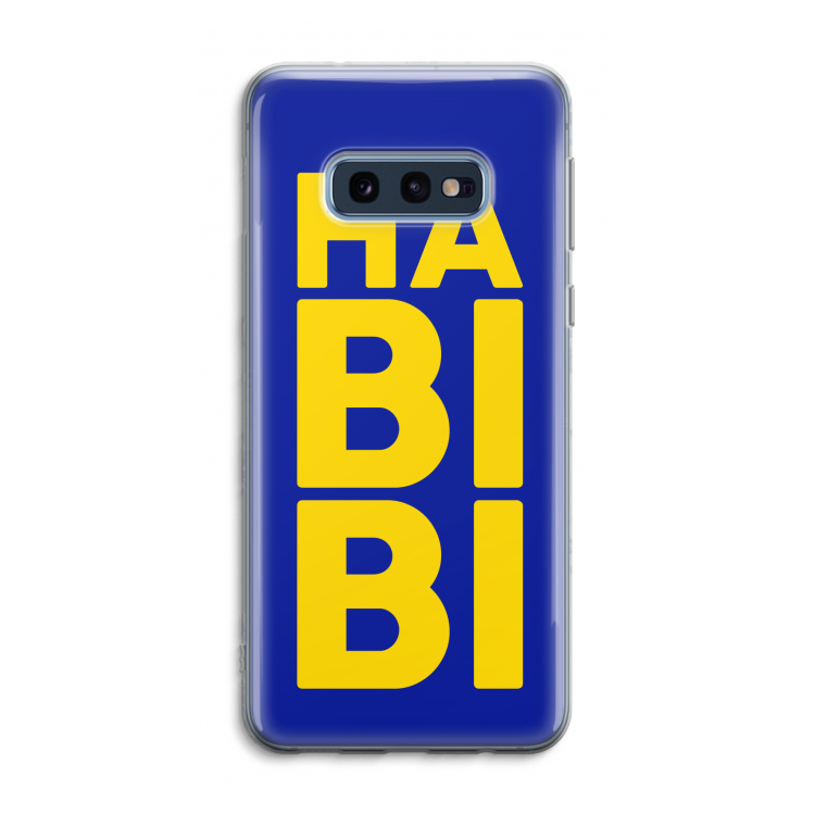 Habibi Blue: Samsung Galaxy S10e Transparant Hoesje