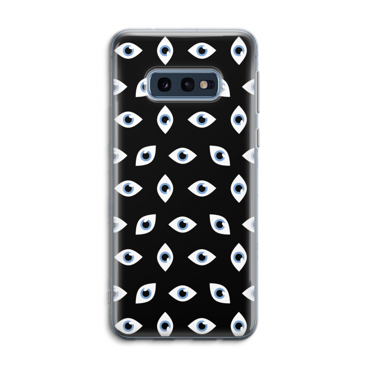 Eyes pattern: Samsung Galaxy S10e Transparant Hoesje