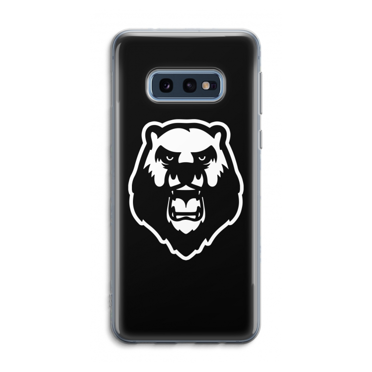Angry Bear (black): Samsung Galaxy S10e Transparant Hoesje