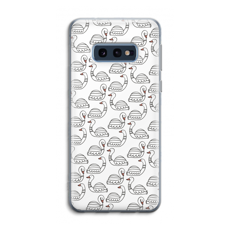 Zwanen: Samsung Galaxy S10e Transparant Hoesje
