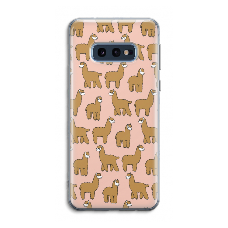 Alpacas: Samsung Galaxy S10e Transparant Hoesje