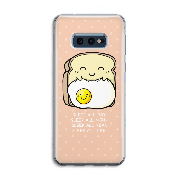 Sleep All Day: Samsung Galaxy S10e Transparant Hoesje