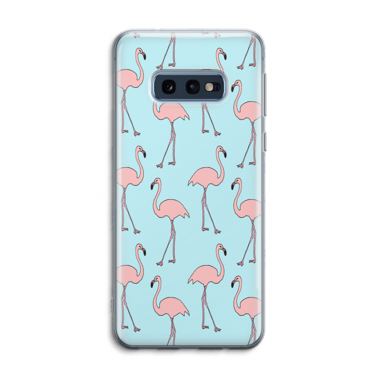 Anything Flamingoes: Samsung Galaxy S10e Transparant Hoesje