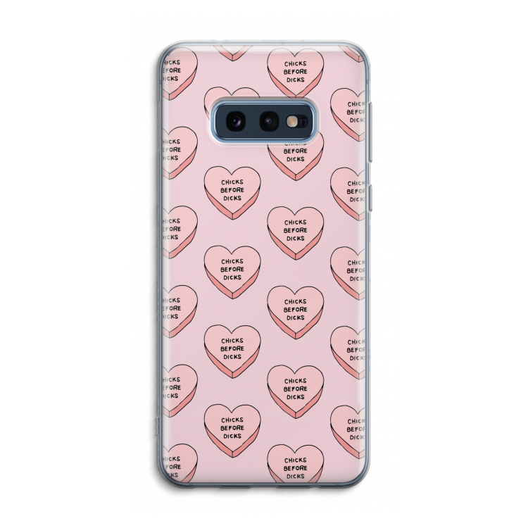 Chicks before dicks: Samsung Galaxy S10e Transparant Hoesje