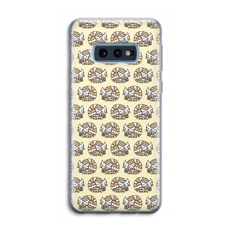 Slapende poes: Samsung Galaxy S10e Transparant Hoesje