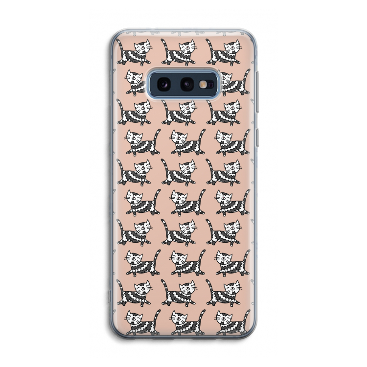 Zwarte poes: Samsung Galaxy S10e Transparant Hoesje