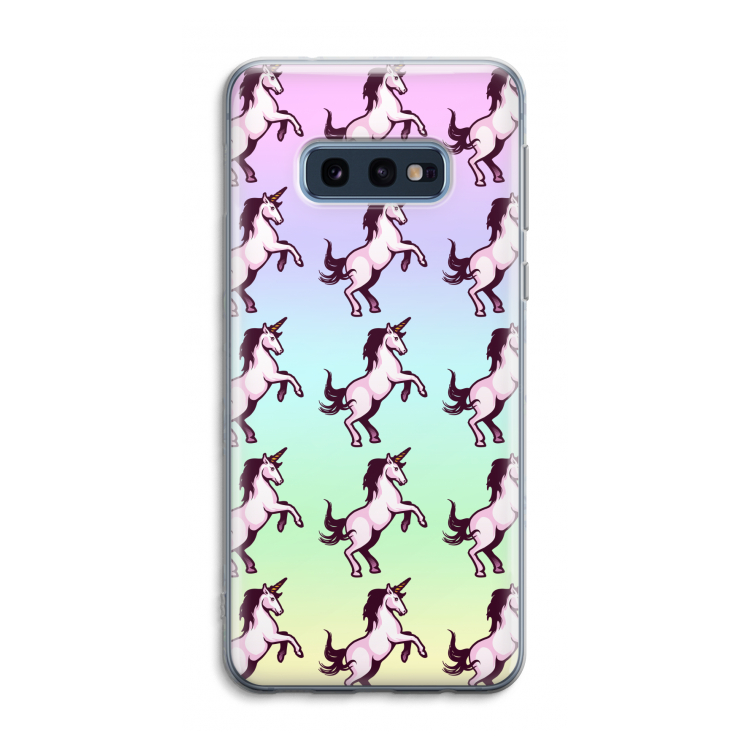 Musketon Unicorn: Samsung Galaxy S10e Transparant Hoesje