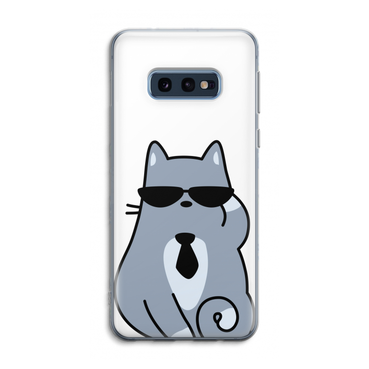 Cool cat: Samsung Galaxy S10e Transparant Hoesje