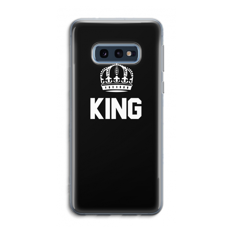 King zwart: Samsung Galaxy S10e Transparant Hoesje