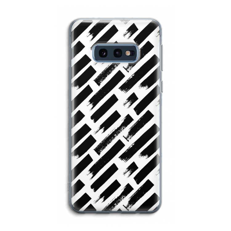 Zwarte vegen: Samsung Galaxy S10e Transparant Hoesje