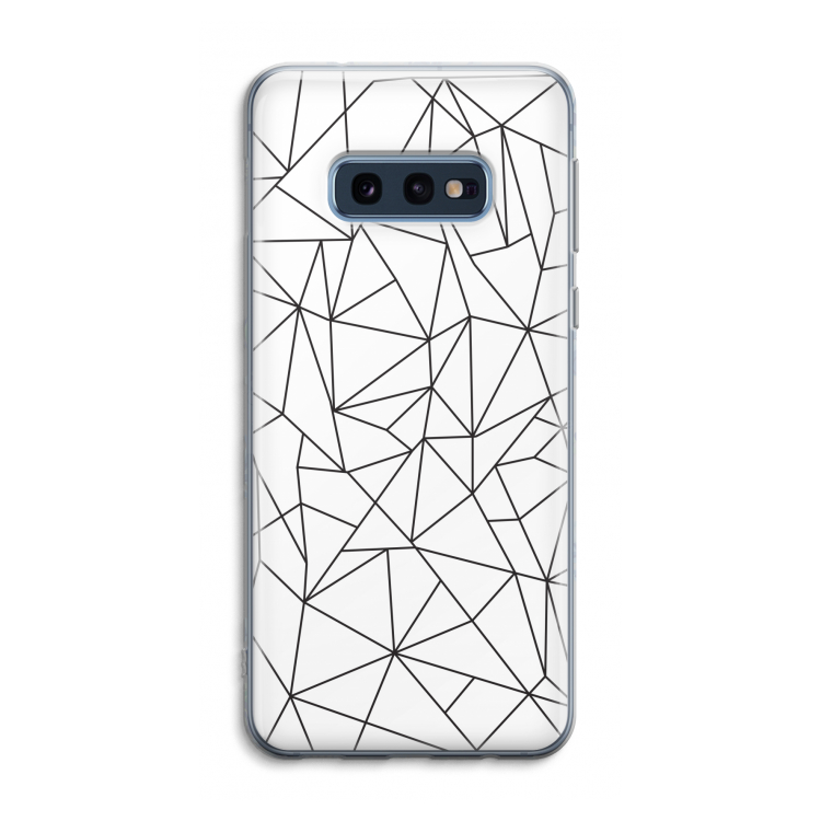 Geometrische lijnen zwart: Samsung Galaxy S10e Transparant Hoesje