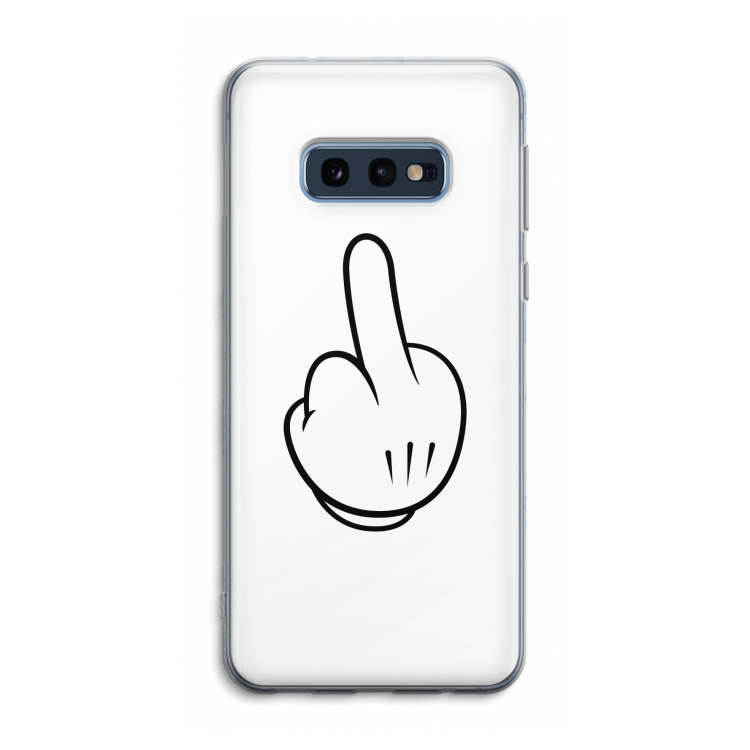 Middle finger white: Samsung Galaxy S10e Transparant Hoesje