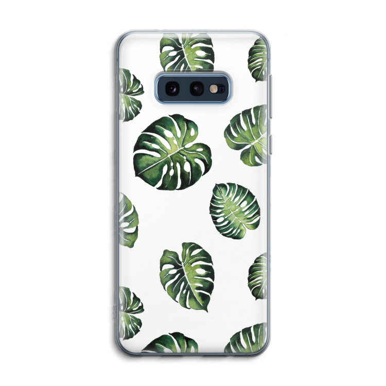 Tropische bladeren: Samsung Galaxy S10e Transparant Hoesje