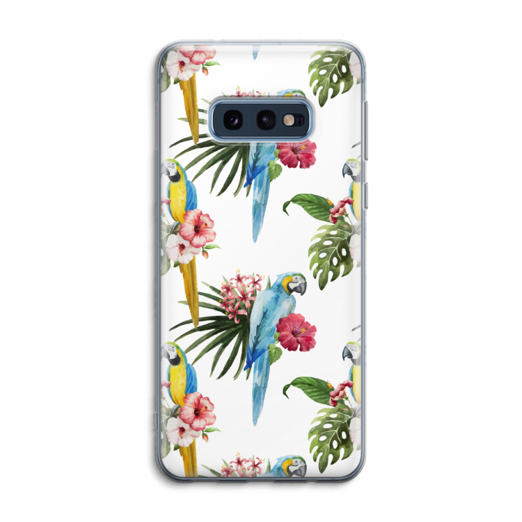 Kleurrijke papegaaien: Samsung Galaxy S10e Transparant Hoesje