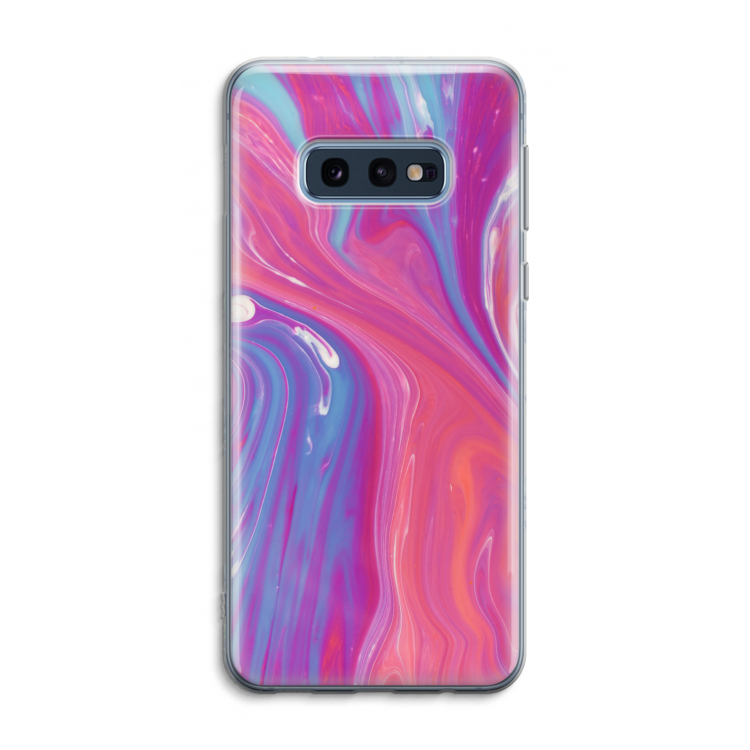 Paarse stroom: Samsung Galaxy S10e Transparant Hoesje