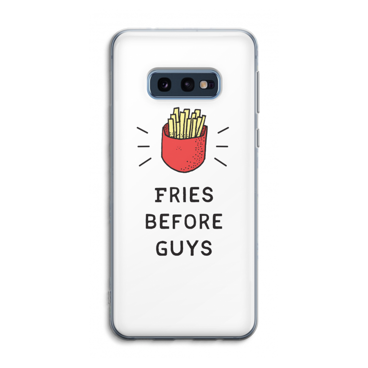 Fries before guys: Samsung Galaxy S10e Transparant Hoesje