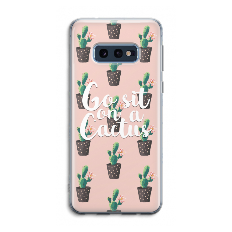 Cactus quote: Samsung Galaxy S10e Transparant Hoesje
