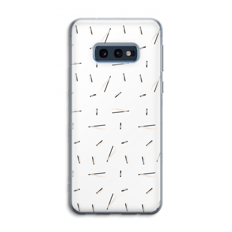 Hipster stripes: Samsung Galaxy S10e Transparant Hoesje