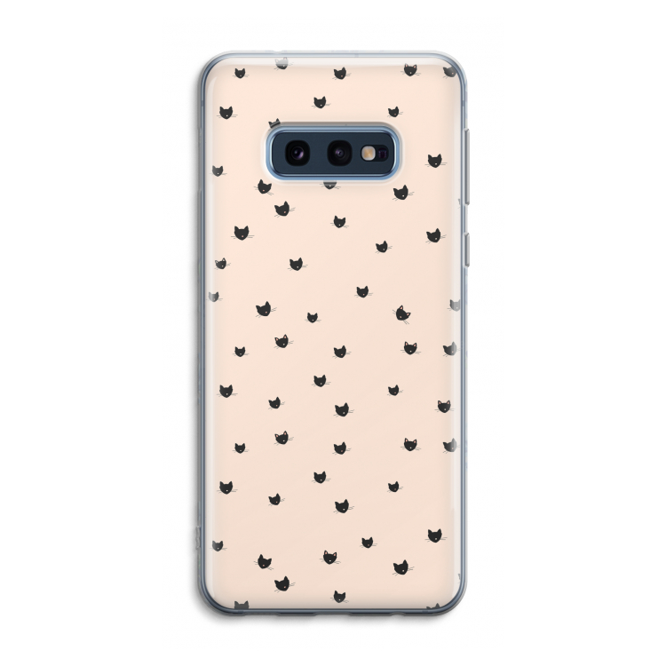 Kleine kattenkopjes: Samsung Galaxy S10e Transparant Hoesje