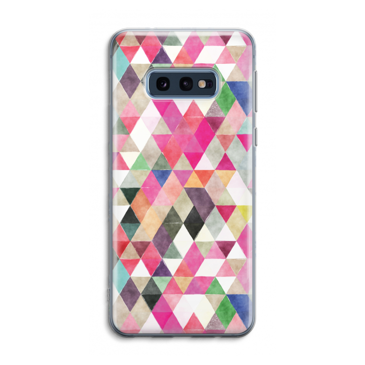 Gekleurde driehoekjes: Samsung Galaxy S10e Transparant Hoesje