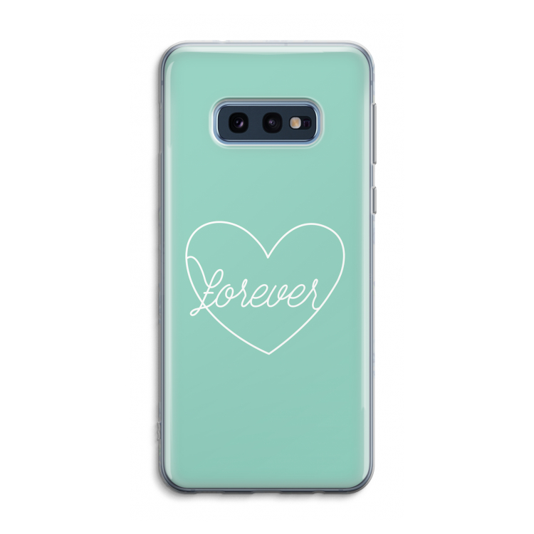 Forever heart pastel: Samsung Galaxy S10e Transparant Hoesje