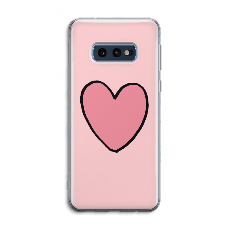 Hartje: Samsung Galaxy S10e Transparant Hoesje