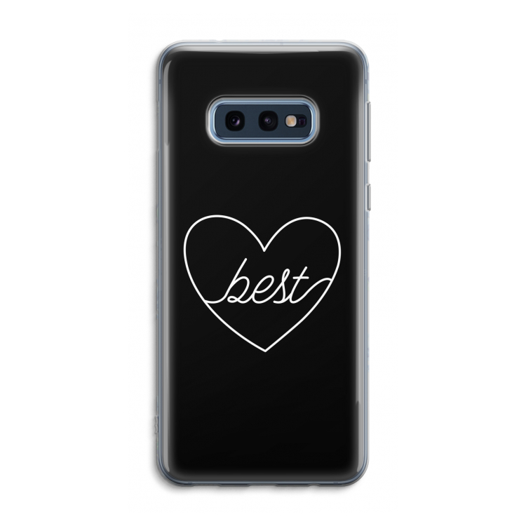 Best heart black: Samsung Galaxy S10e Transparant Hoesje
