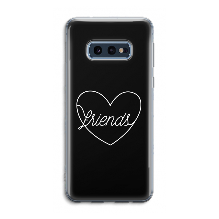 Friends heart black: Samsung Galaxy S10e Transparant Hoesje