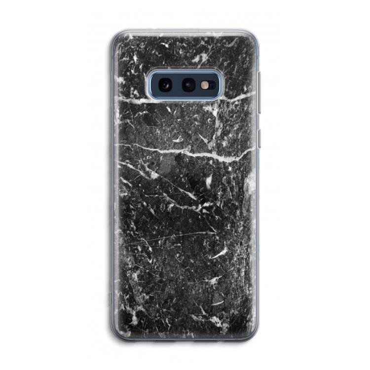 Zwart marmer: Samsung Galaxy S10e Transparant Hoesje