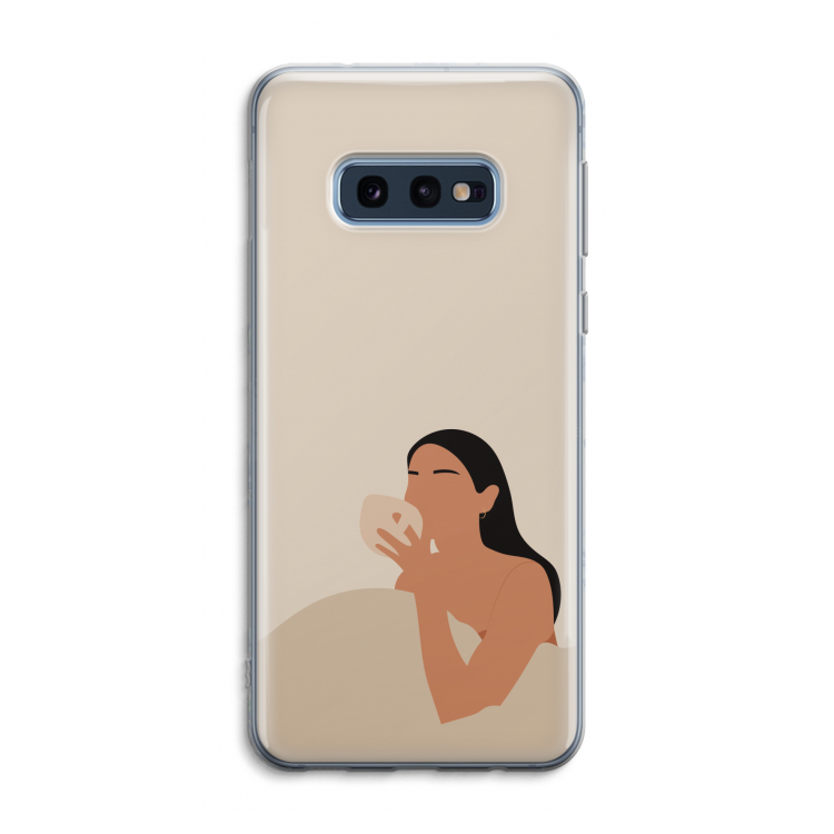 Fresh coffee: Samsung Galaxy S10e Transparant Hoesje