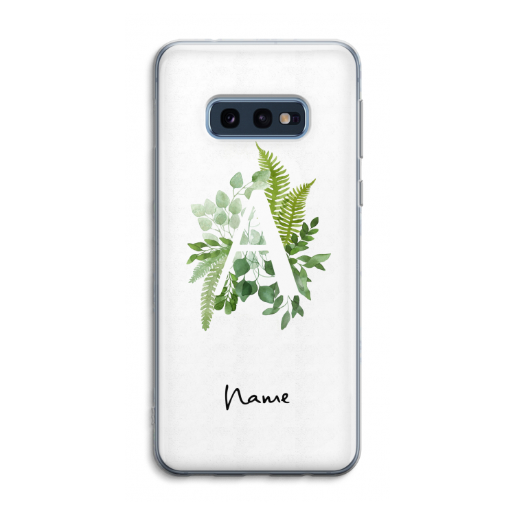 Green Brush: Samsung Galaxy S10e Transparant Hoesje
