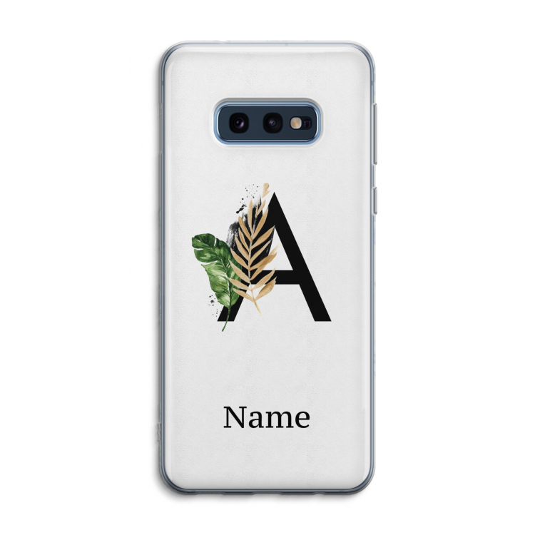 Charcoal Flora: Samsung Galaxy S10e Transparant Hoesje