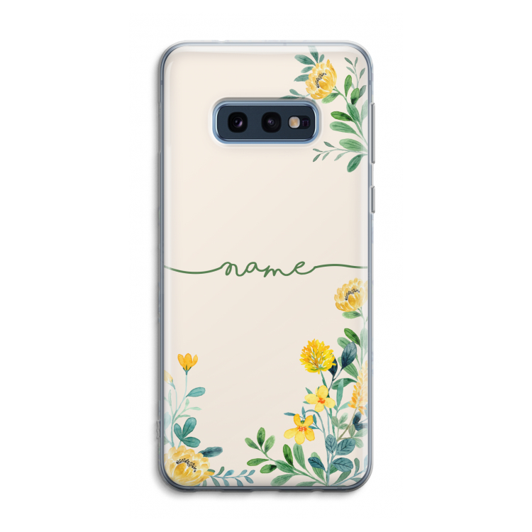 Gele bloemen: Samsung Galaxy S10e Transparant Hoesje