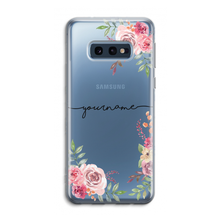 Rozen: Samsung Galaxy S10e Transparant Hoesje
