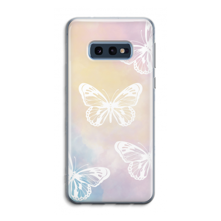 White butterfly: Samsung Galaxy S10e Transparant Hoesje