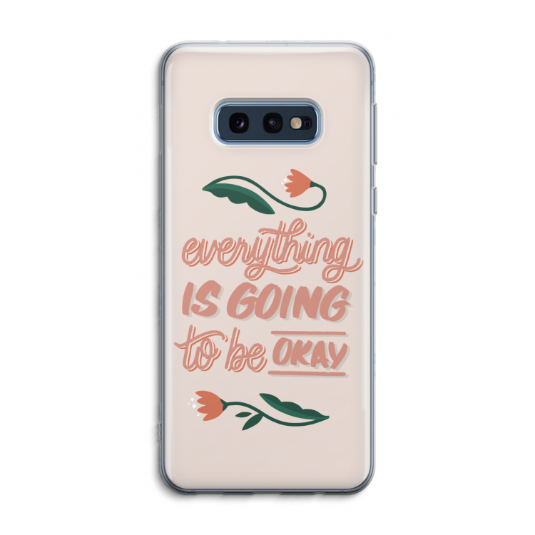Optimistic flower girl: Samsung Galaxy S10e Transparant Hoesje