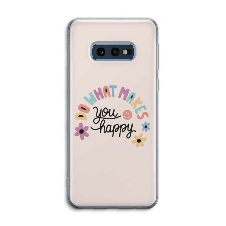 Happy days: Samsung Galaxy S10e Transparant Hoesje
