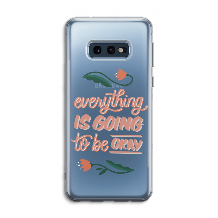 Optimistic flower girl: Samsung Galaxy S10e Transparant Hoesje
