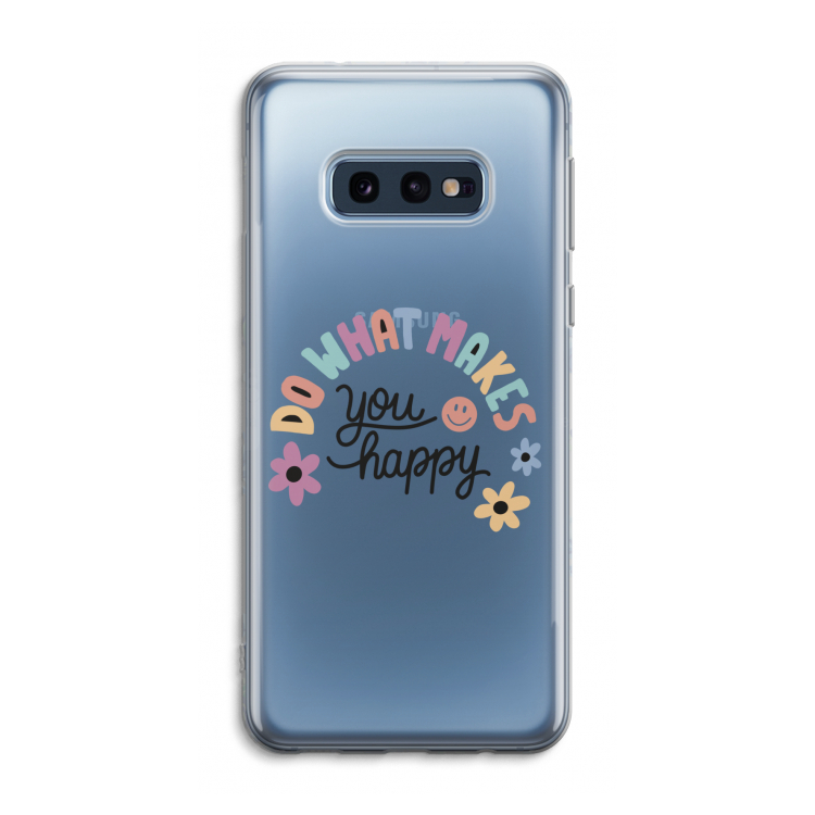 Happy days: Samsung Galaxy S10e Transparant Hoesje