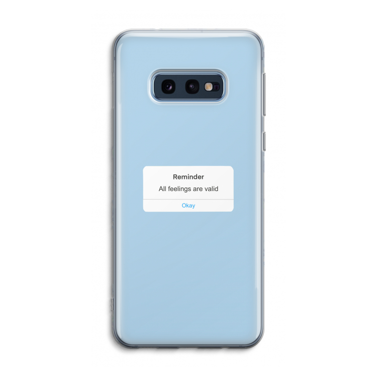 Reminder: Samsung Galaxy S10e Transparant Hoesje